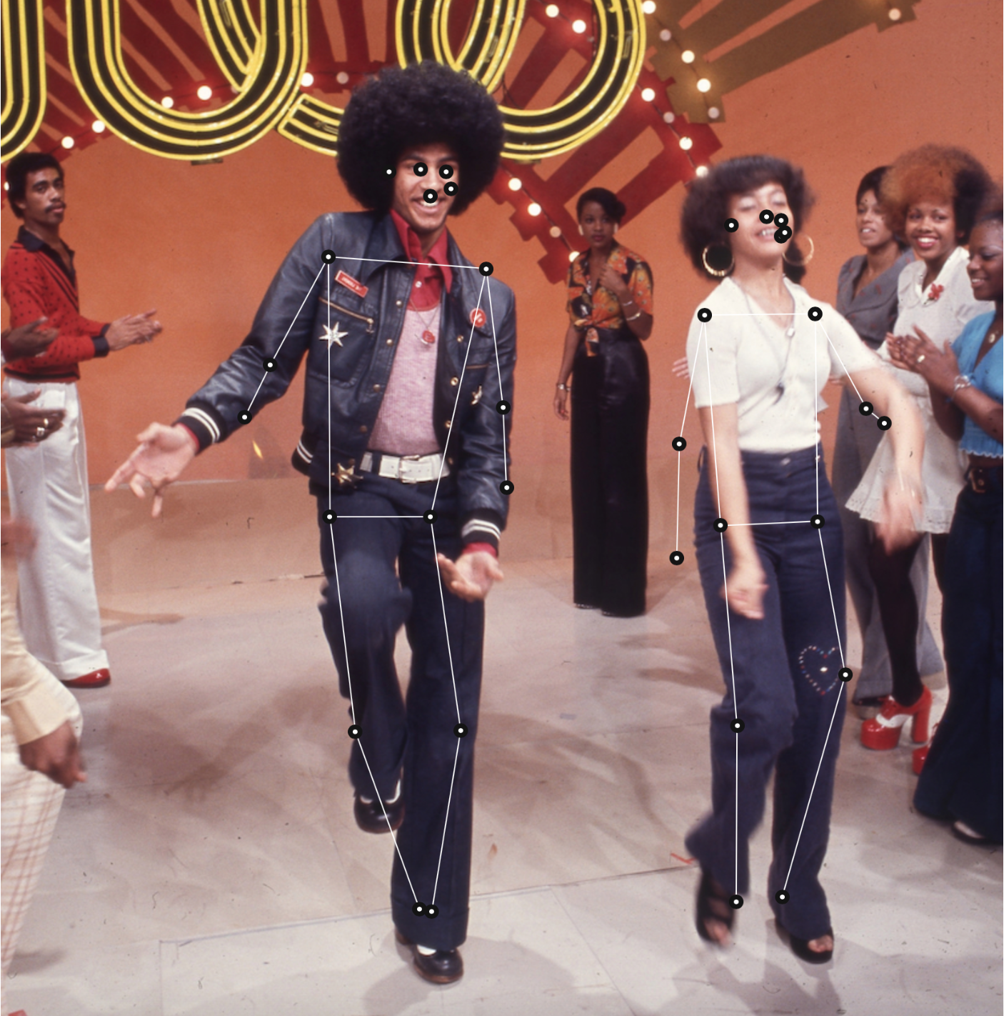 Soul Train Machine, pose tracking in use